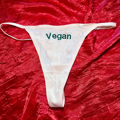 Vegan Thong (L) beige/green