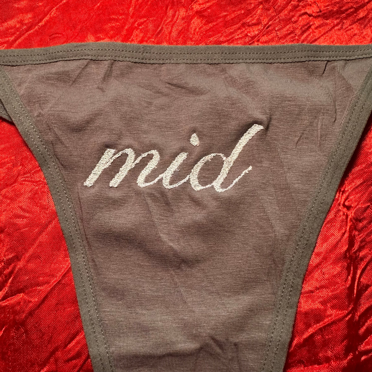 Mid Thong (XL) grey/white