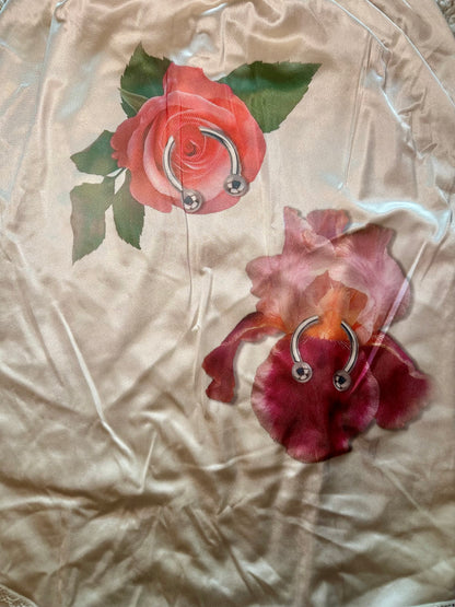 Pierced Flowers Slip Skirt (M)