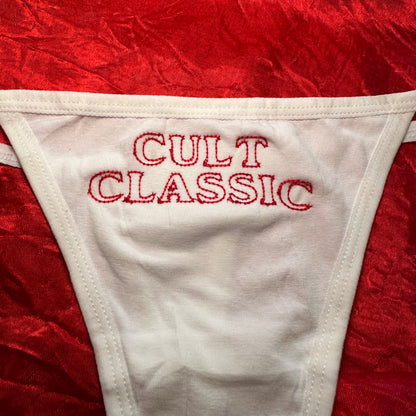 Cult Classic Thong (S) white/red