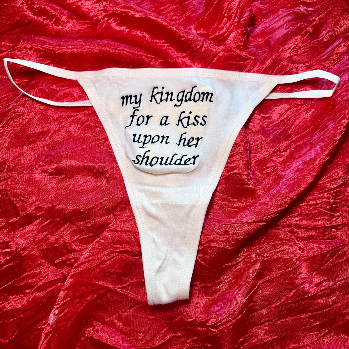 My Kingdom for a Kiss Thong (L) beige/black