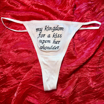 My Kingdom for a Kiss Thong (L) beige/black