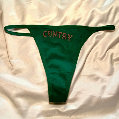 Cuntry Thong (S) green/brown