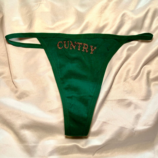 Cuntry Thong (S) green/brown