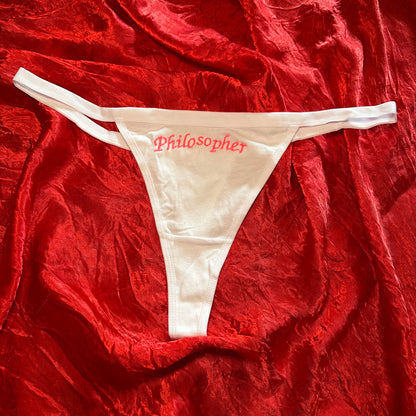Philosopher Thong (XL) white/pink