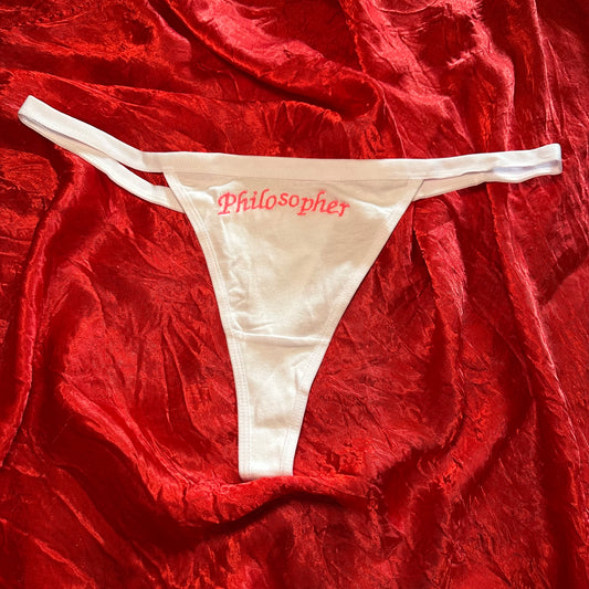 Philosopher Thong (XL) white/pink