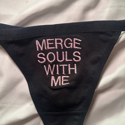 Merge Souls Thong (XL) black/pink