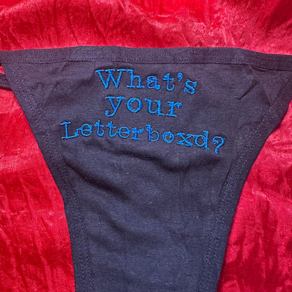Letterboxd Thong (S) black/blue