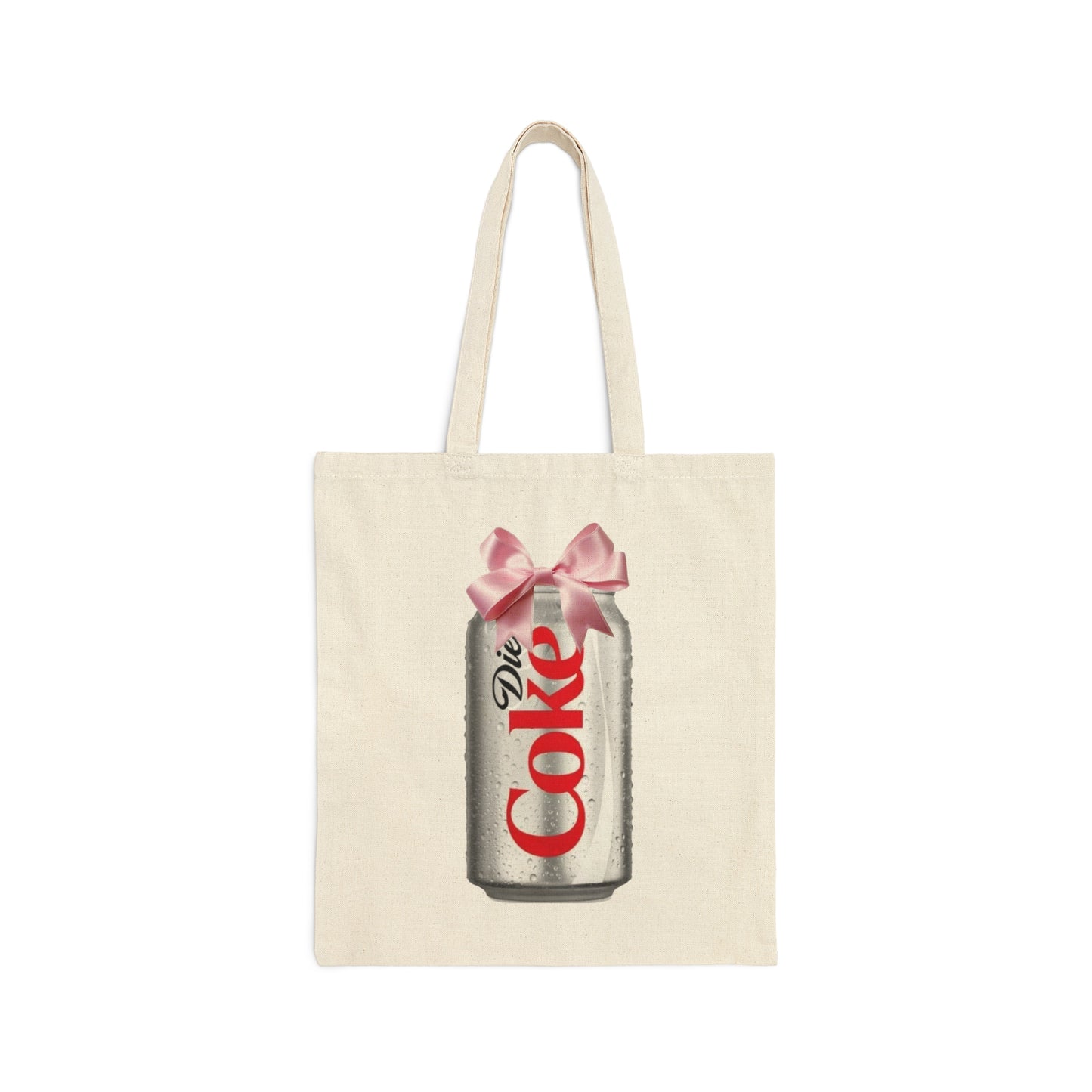 Diet Coke Bow Cotton Canvas Tote Bag