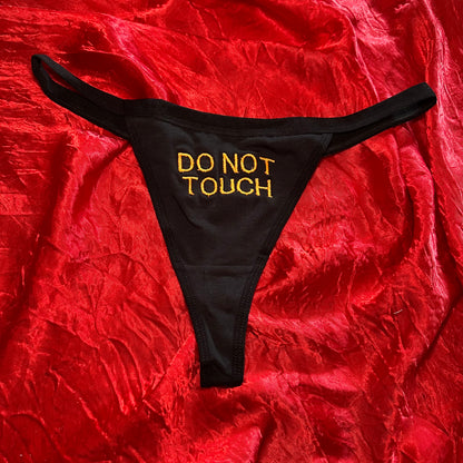 Do Not Touch Thong (XL) black/orange