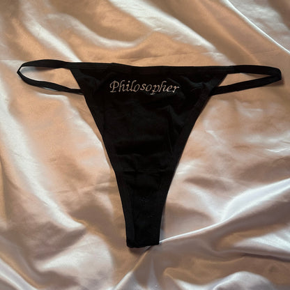 Philosopher Thong (L) black/white