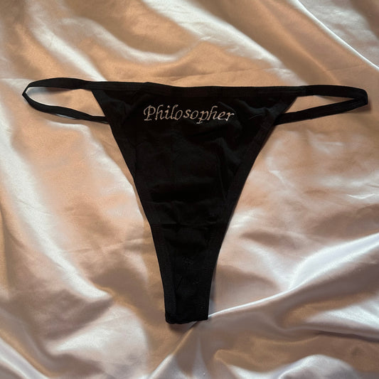 Philosopher Thong (L) black/white