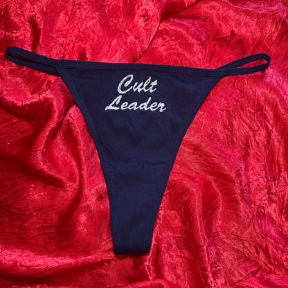 Cult Leader Thong (XL) Navy/white