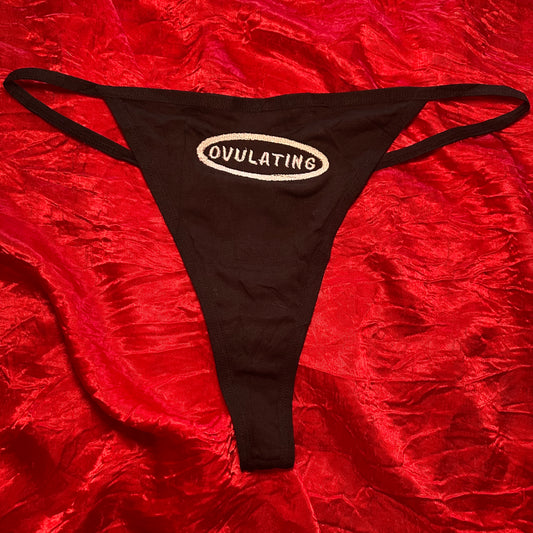 Ovulating Thong (XL) black/white