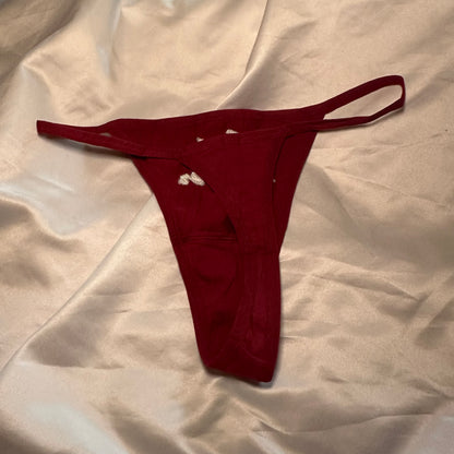 Cult Leader Thong (S) maroon/white