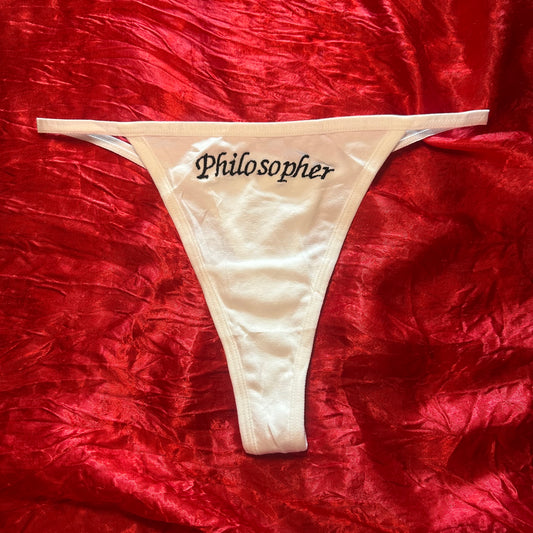 Philosopher Thong (S) white/black