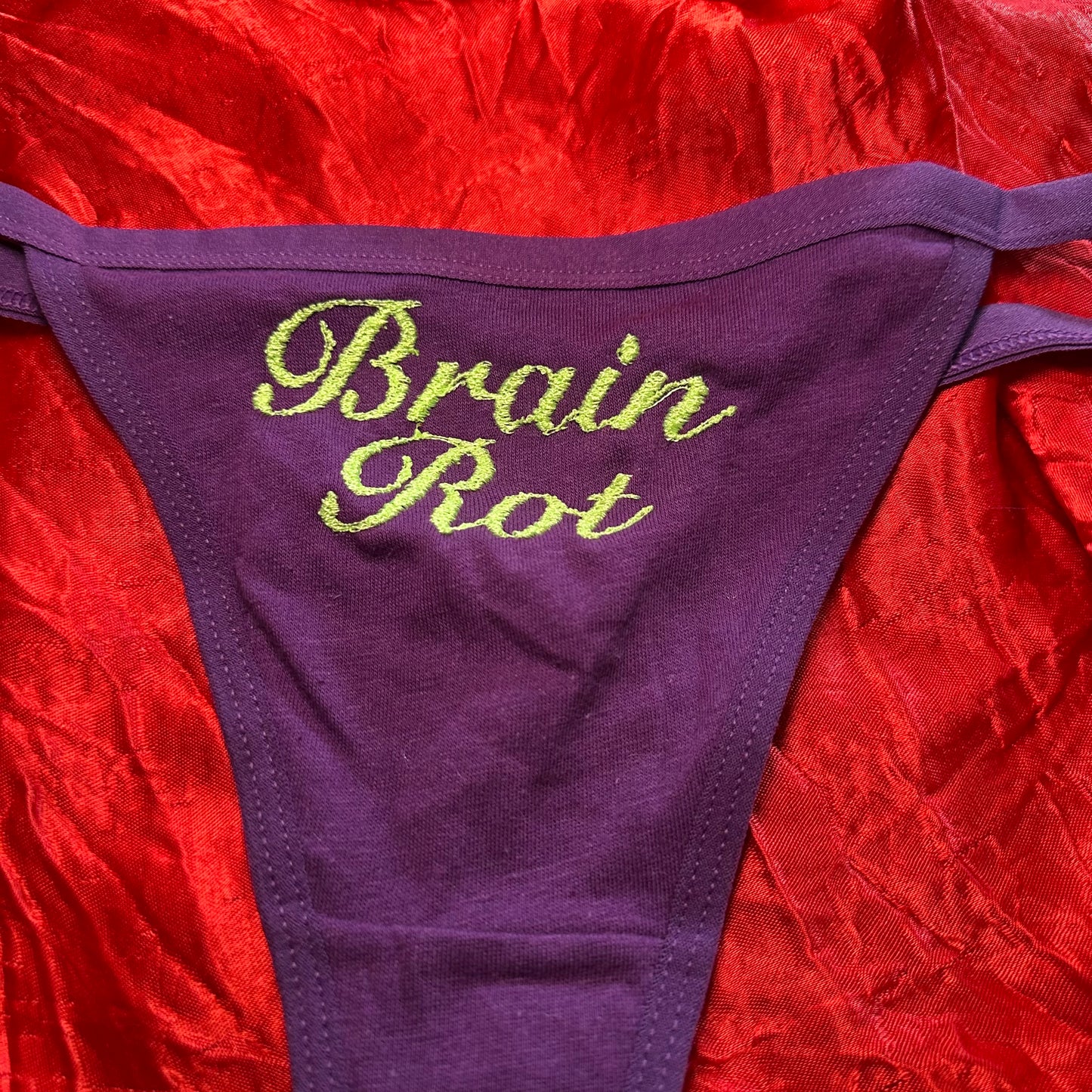 Brain Rot Thong (XL) purple/green