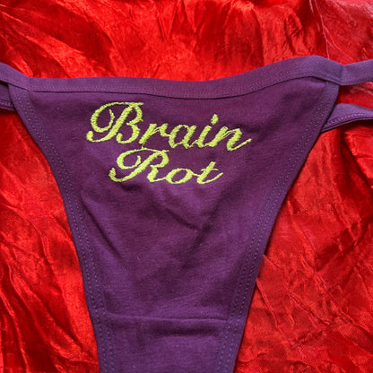 Brain Rot Thong (XL) purple/green