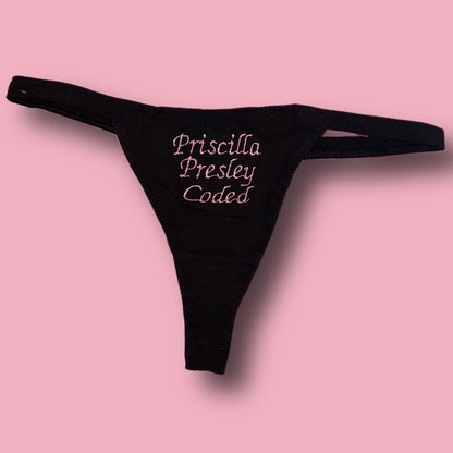 Priscilla Presley Coded Thong