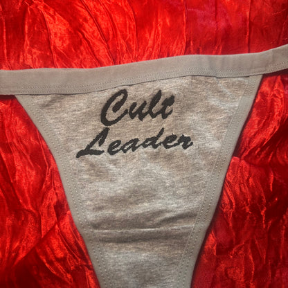 Cult Leader Thong (XS) grey/black