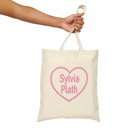 Sylvia Plath Cotton Canvas Tote Bag