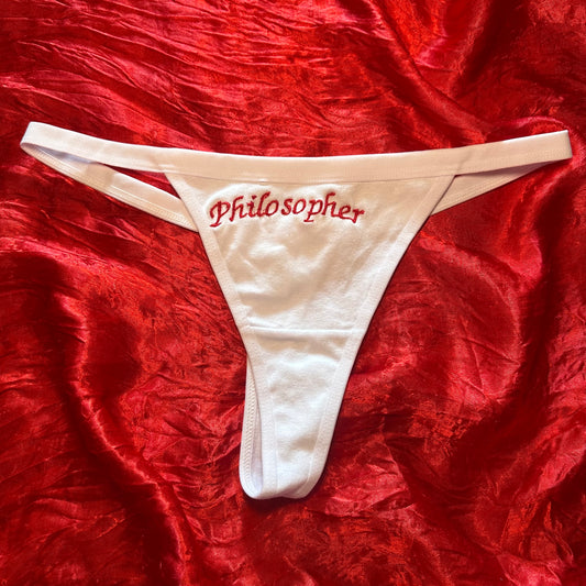 Philosopher Thong (S) white/red