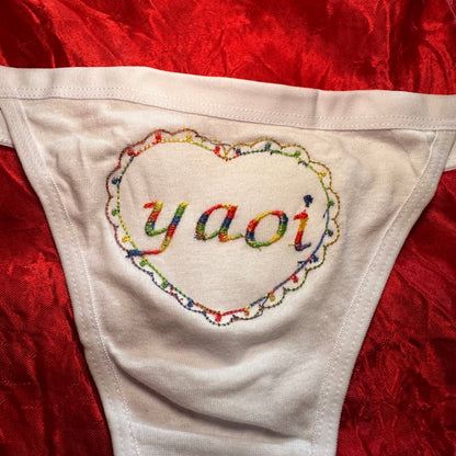 Yaoi Thong (XL) white/rainbow