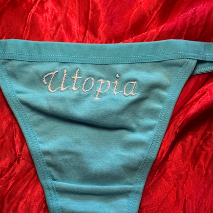 Utopia Thong (S) blue/white