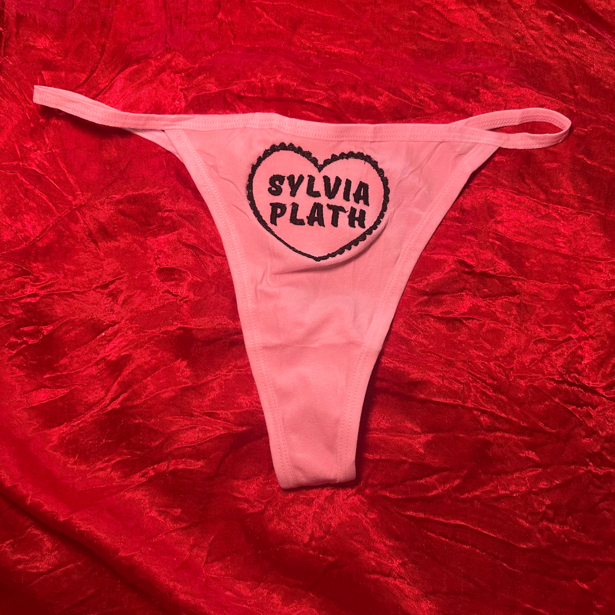 Sylvia Plath Thong (M) pink/black