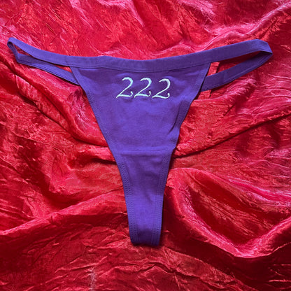 222 Angel Thong (M) purple/white