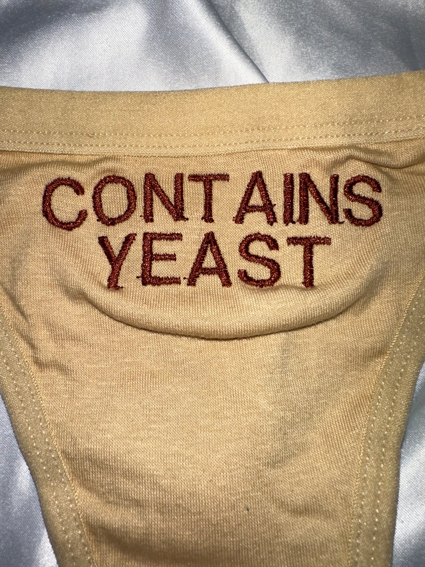 Contains Yeast Thong