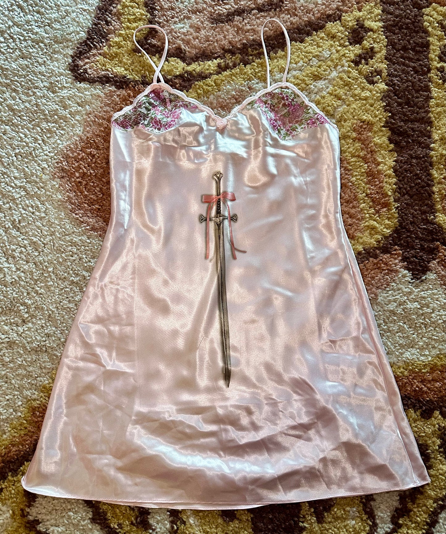 Pink Sword Slip Dress (S)