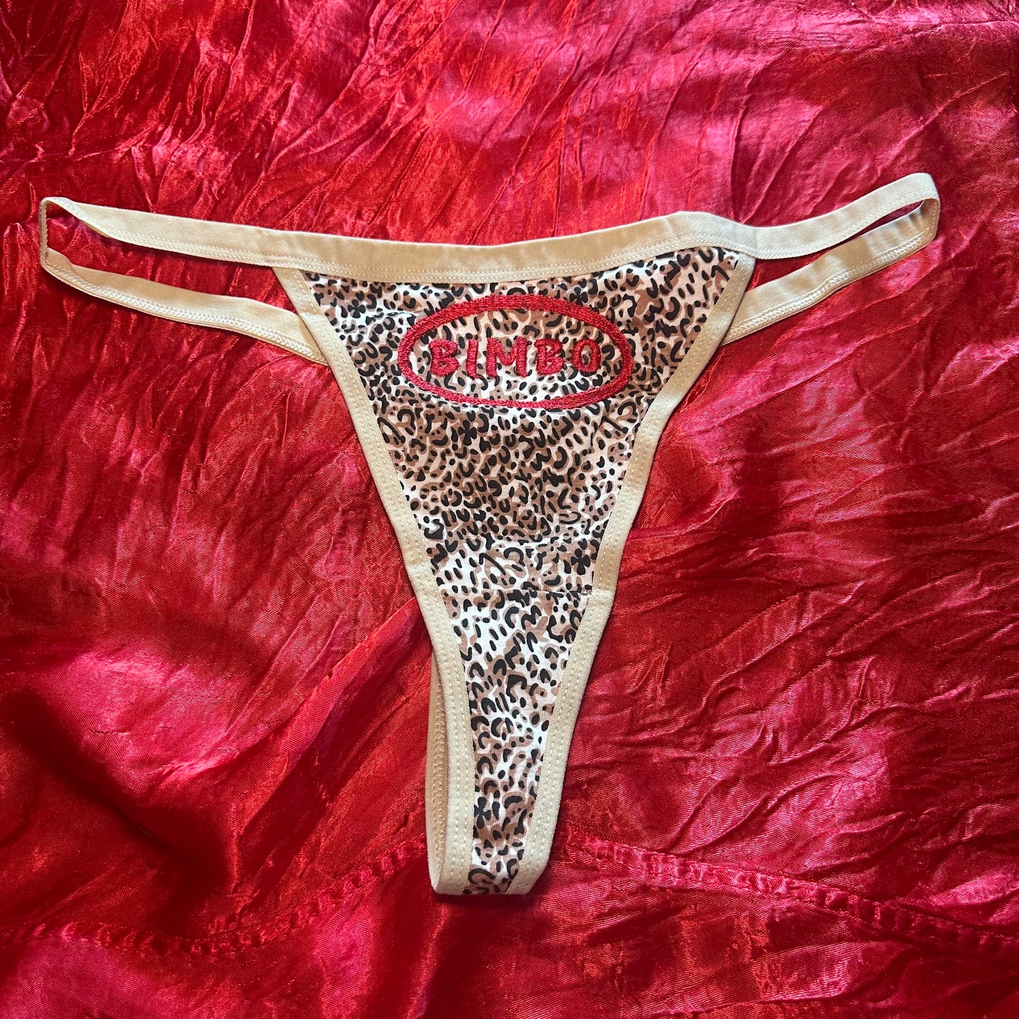 Bimbo Thong (XL) leopard/red