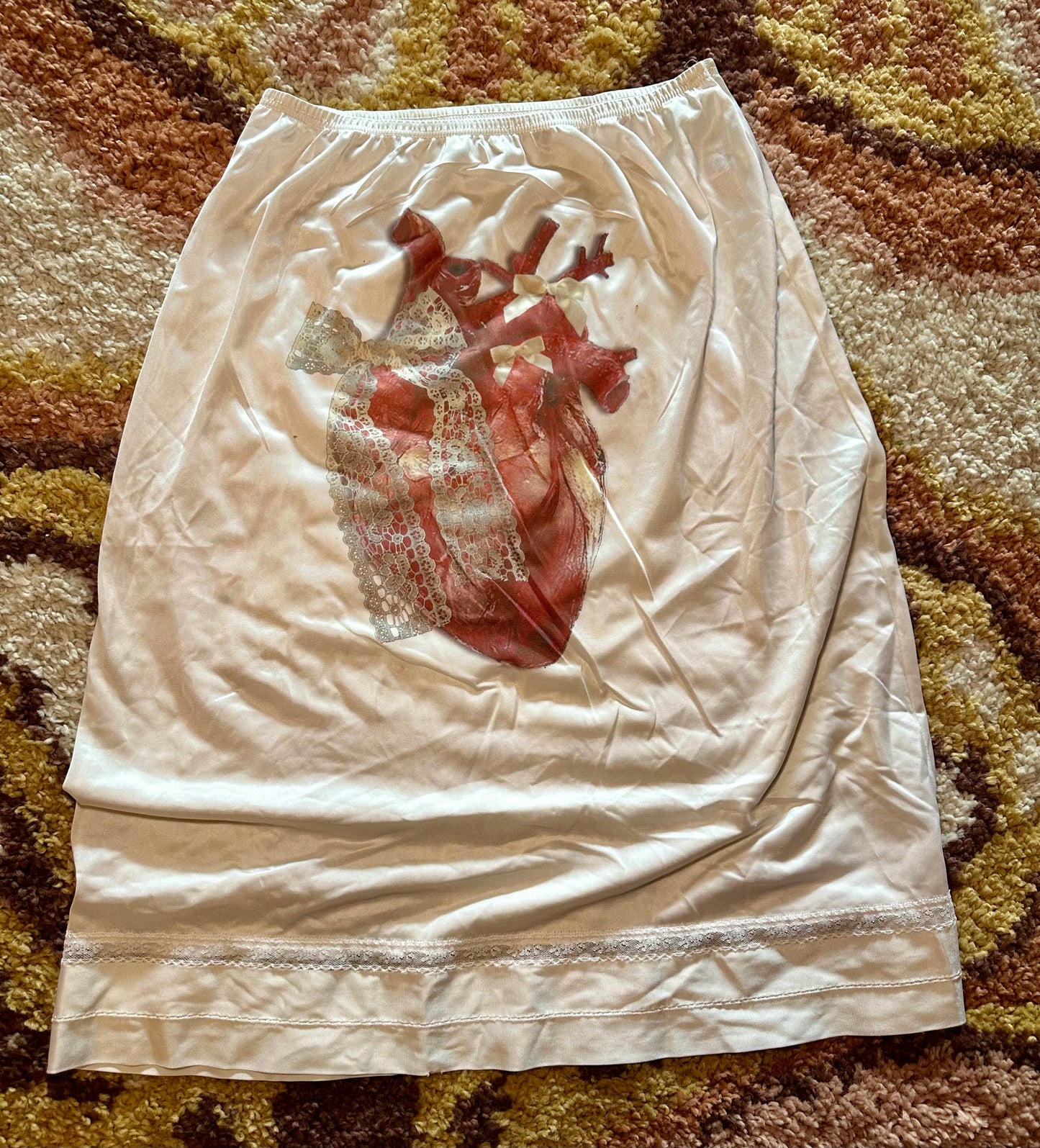 Bow Heart Slip Skirt (M)