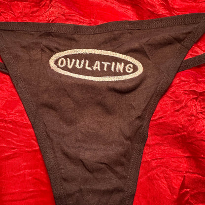 Ovulating Thong (XL) black/white