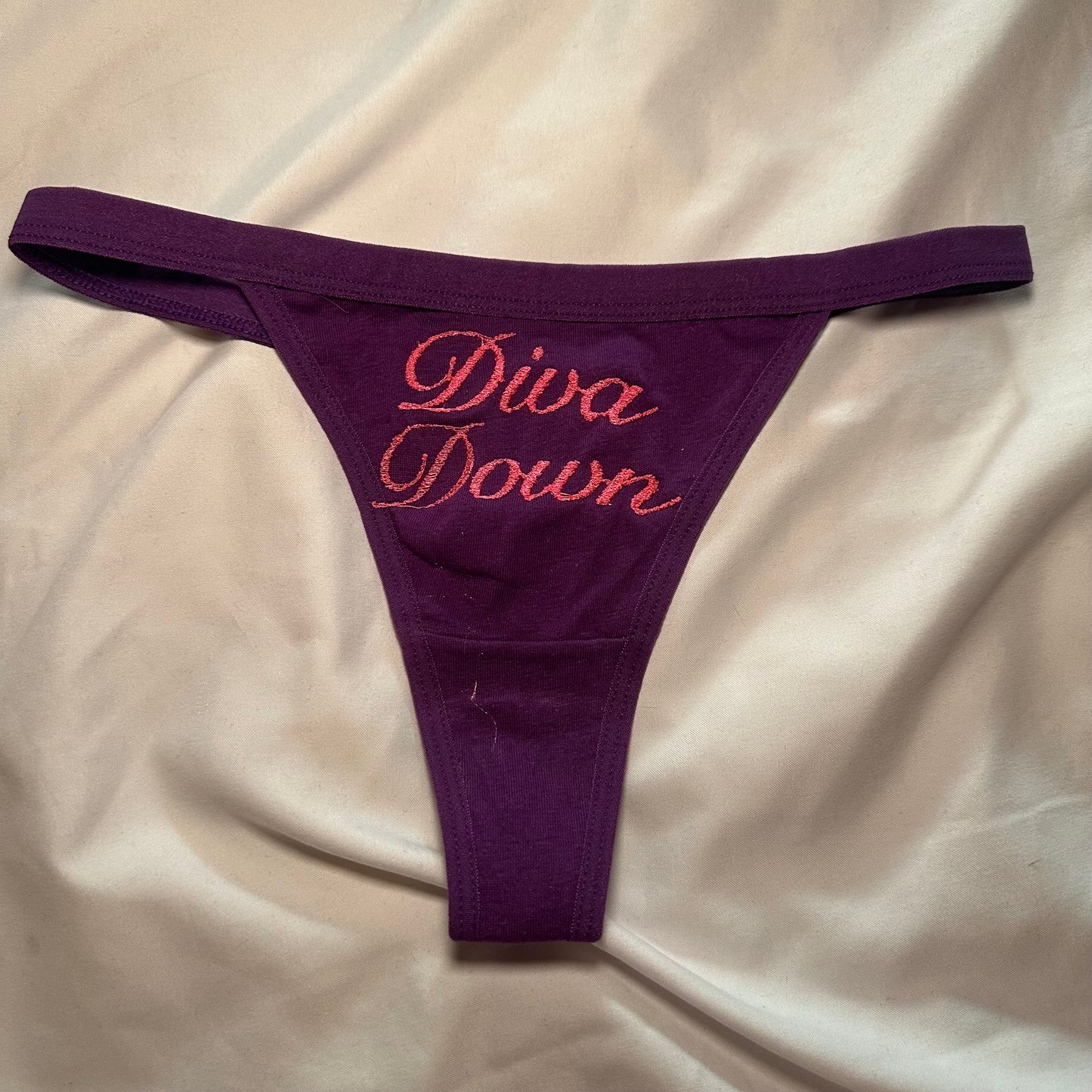 Diva Down Thong (XS) purple/pink