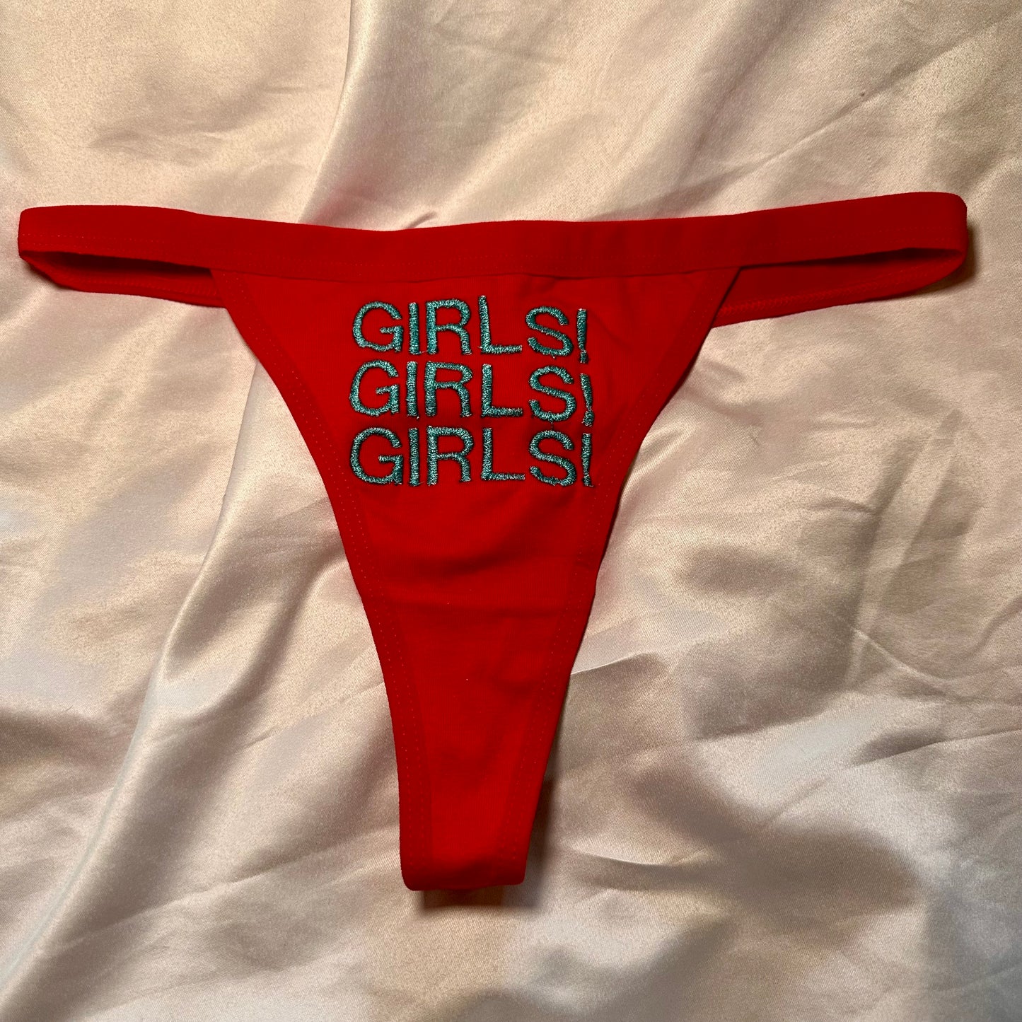 Girls Girls Girls Thong (XS) red/blue