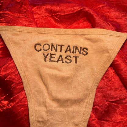 Contains Yeast Thong (L) beige/brown
