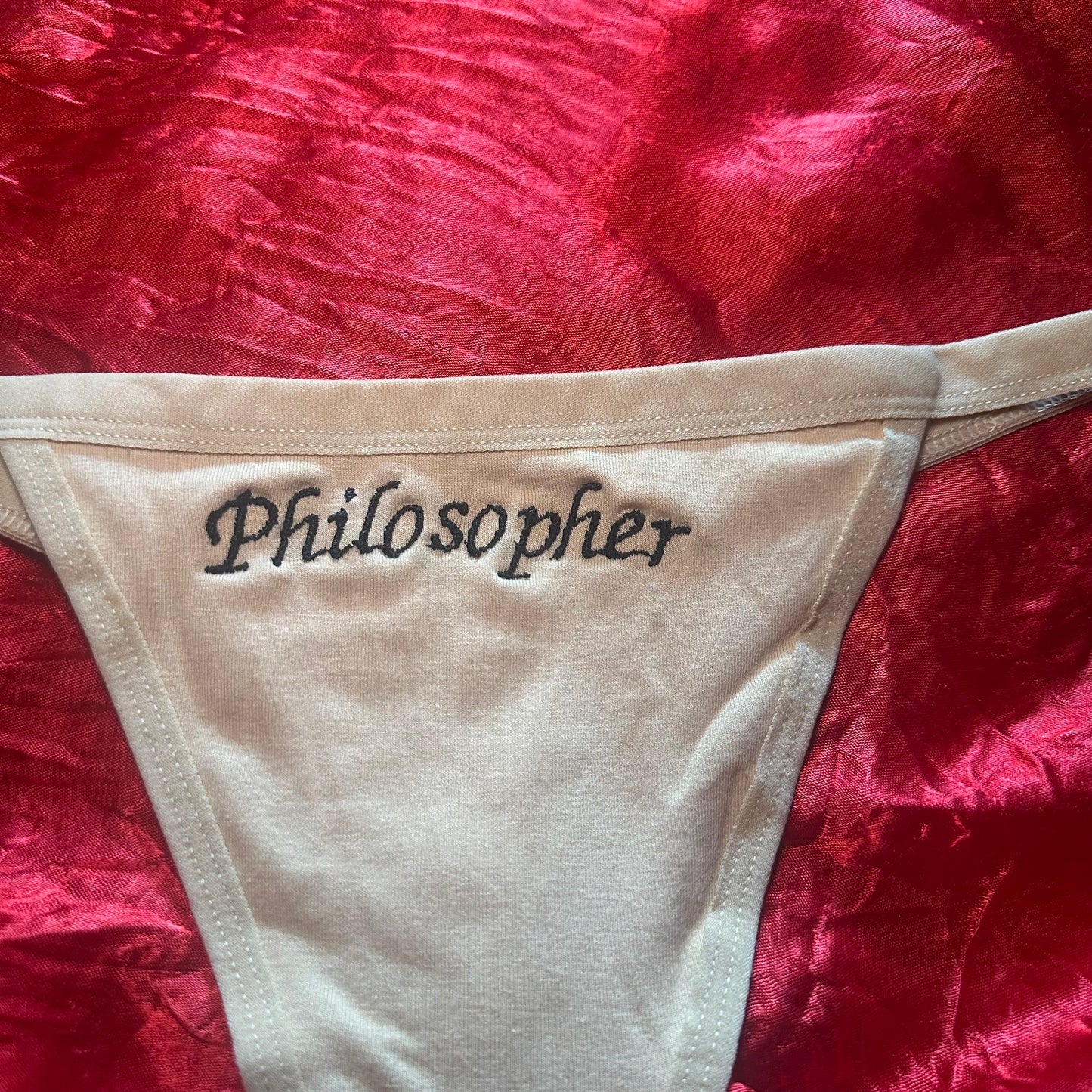 Philosopher Thong (XL) beige/black