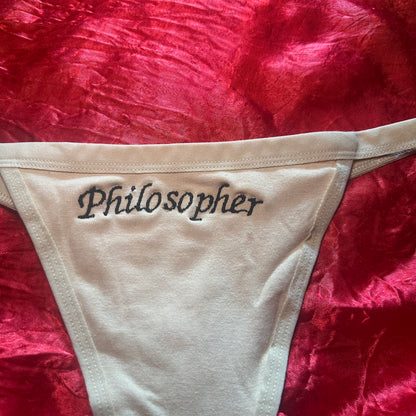Philosopher Thong (XL) beige/black