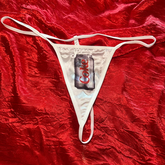 Diet Coke Thong (L) white/print