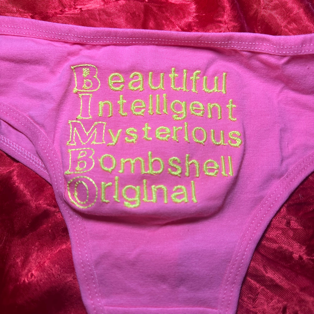 B-I-M-B-O Pantie Thong (L) pink/green
