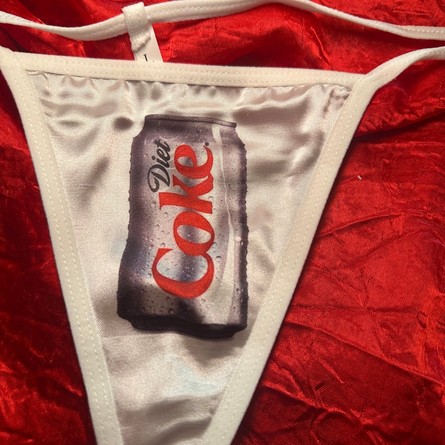 Diet Coke Thong (L) white/print
