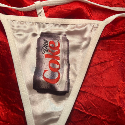 Diet Coke Thong (L) white/print