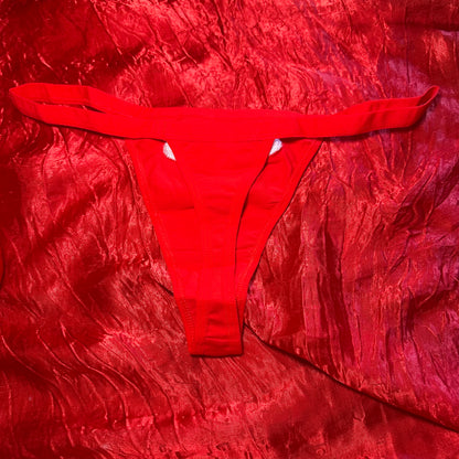 Ovulating Thong (XL) red/whife