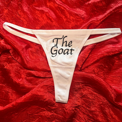 The GOAT Thong (L) white/black