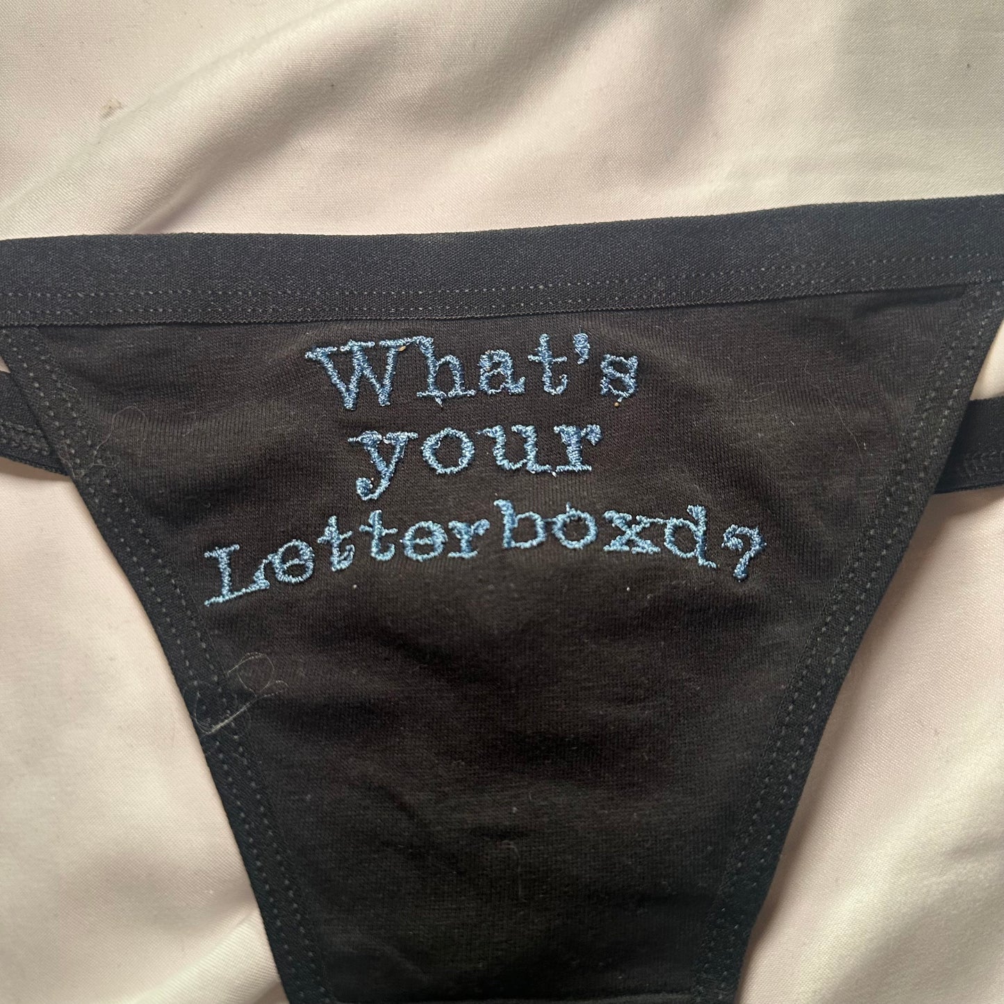 Letterboxd Thong (XL) black/blue