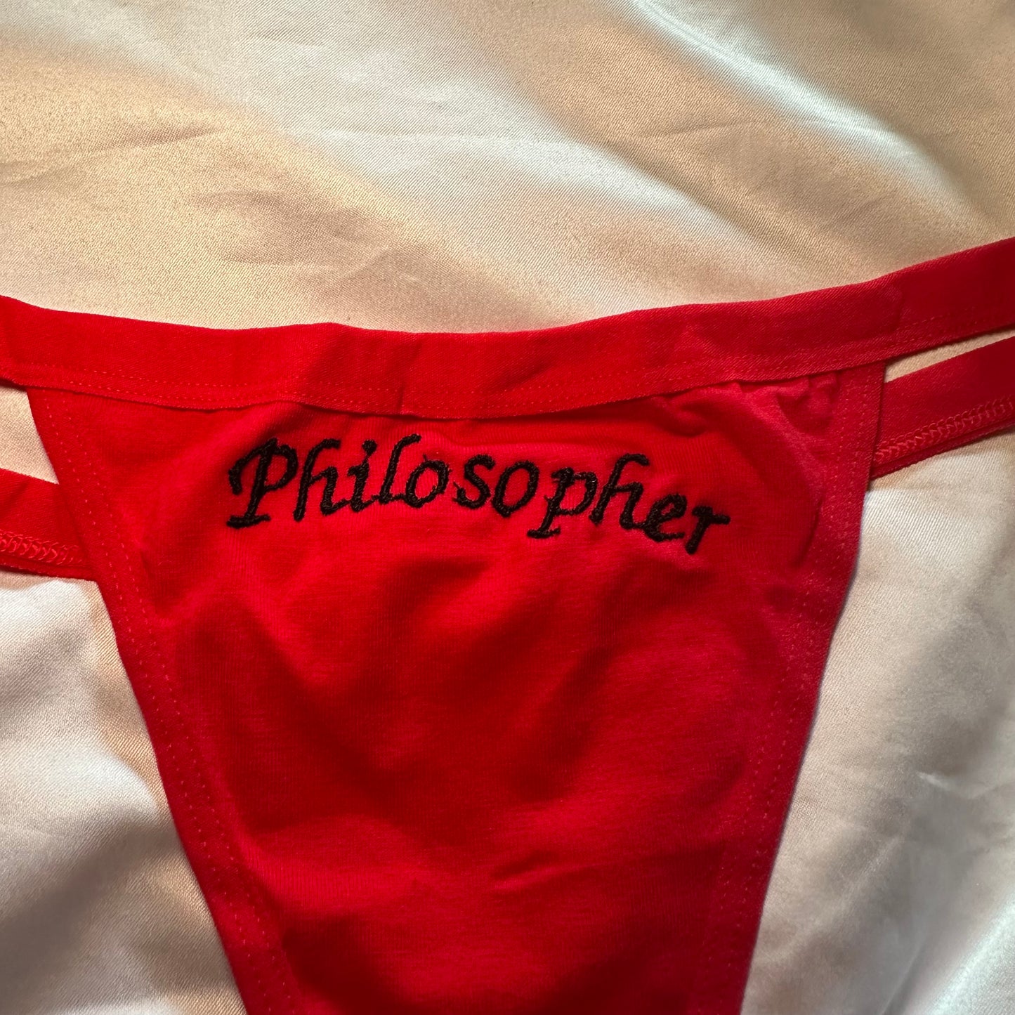 Philosopher Thong (XL) red/black