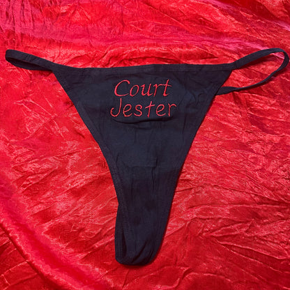 Court Jester Thong (XXL) black/red