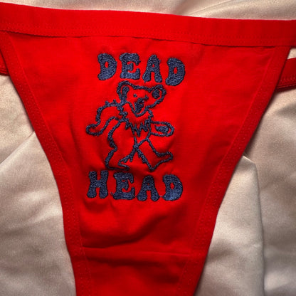Dead Head Thong (L) red/blue